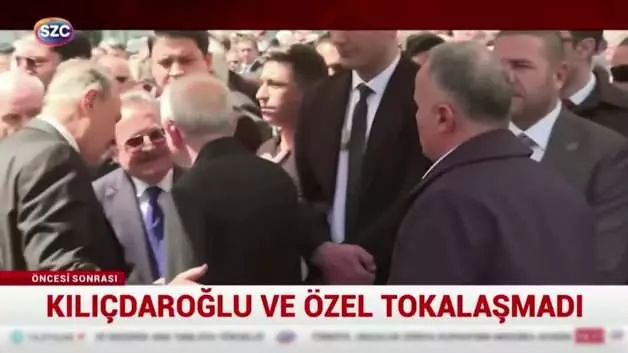 Cindoruk'un cenaze töreninde Kemal Kılıçdraoğlu Özgür Özel'i görmezden geldi, elini de sıkmadı
