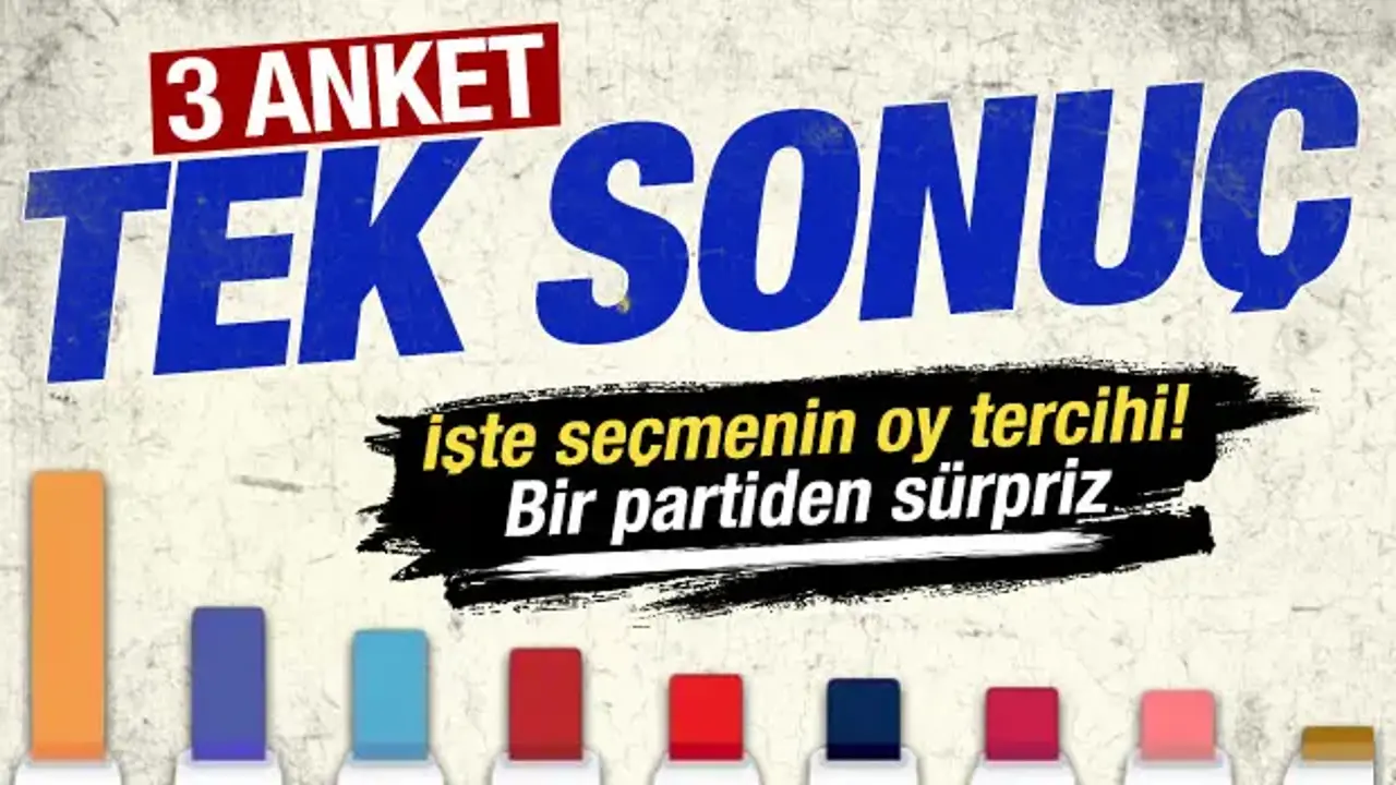 3 anket, tek sonuç: Seçmenin oy tercihi belli oldu! Bir partiden sürpriz