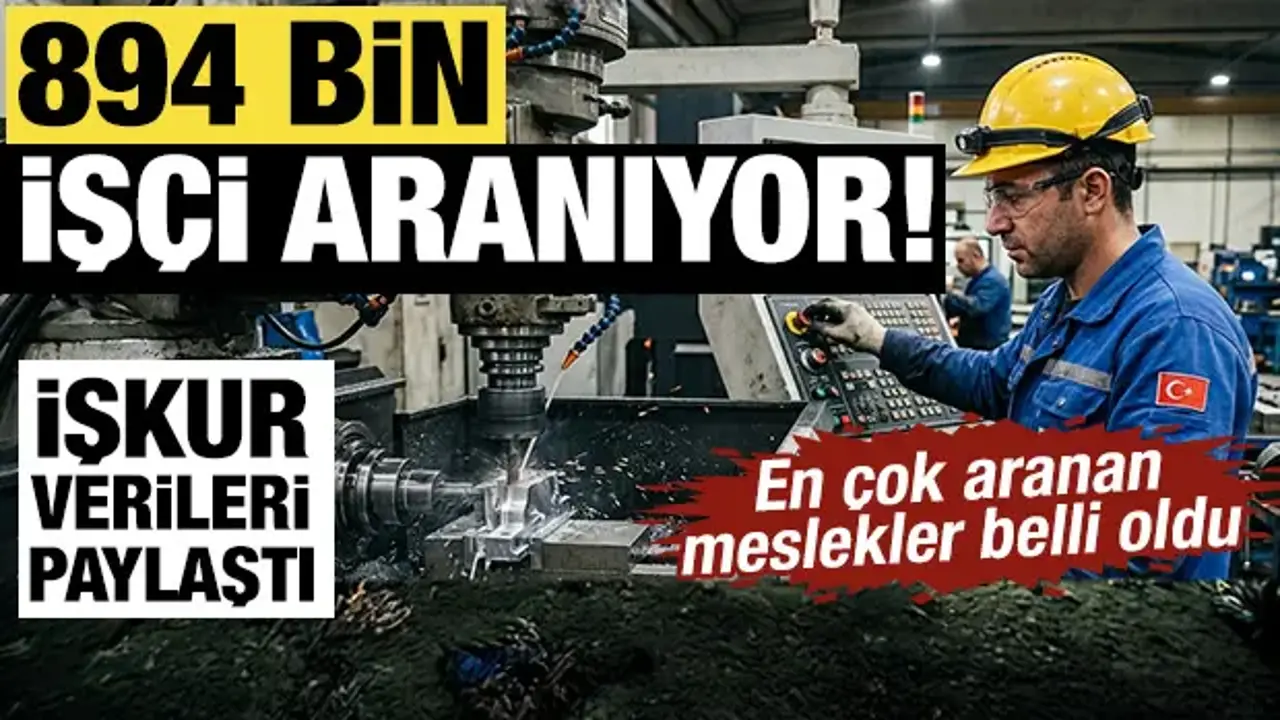894 bin işçi aranıyor! İŞKUR verileri paylaştı: En çok aranan meslekler belli oldu