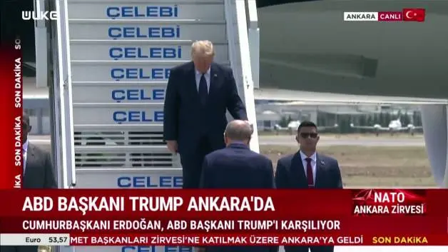 ABD Başkanı Trump'a Cumhurbaşkanı Erdoğan'dan sıcak karşılama