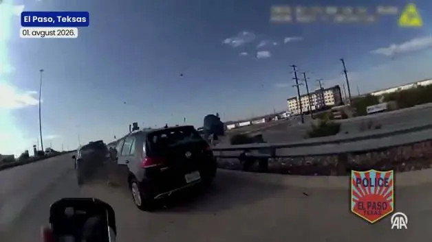 ABD'de polis kontrolü sırasındaki feci kaza anı yaka kamerasına yansıdı