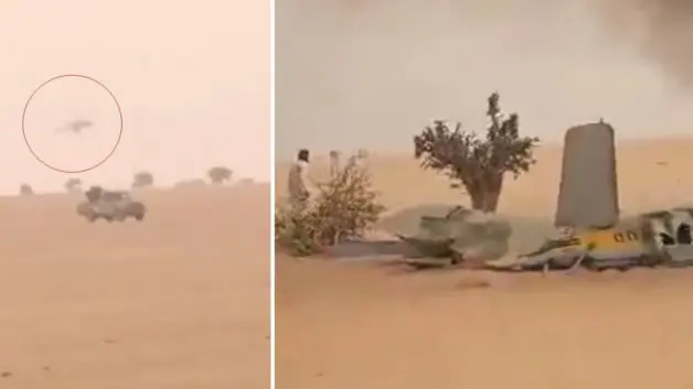 Afrika'da sıcak temas! Rus helikopterini böyle düşürdüler!