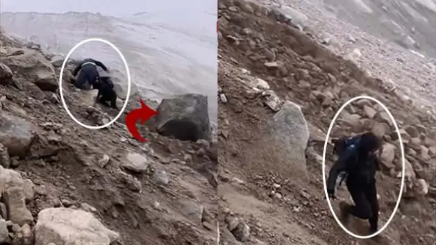 Ağrı Dağı’ndaki heyelandan dağcılar son anda kurtuldu