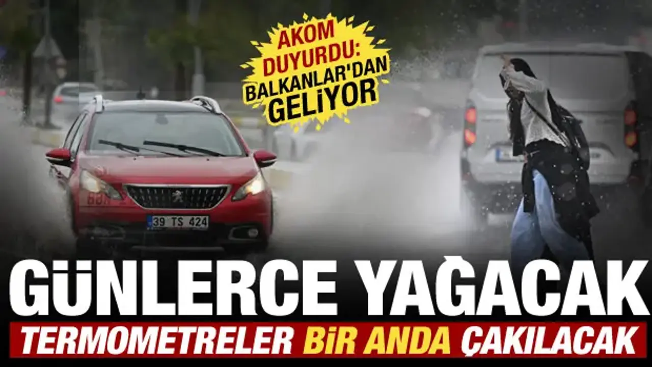 AKOM tarih verdi: İstanbul'da sağanak ve serin hava başlıyor! Günlerce sürecek...