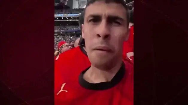 Arjantin'in Fas'ı 3-2 yendiği maçta taraftarların holigan tavırları kameralara yansıdı