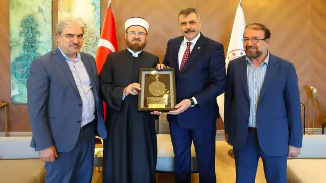 Bakan Çiftçi, Dünya Müslüman Alimler Birliği Başkanı Karadaği ile görüştü