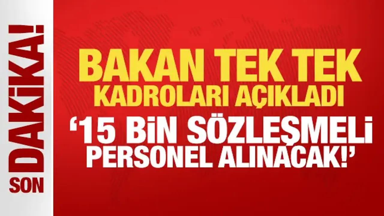 Bakan Gürlek müjdeyi verdi! Adalet Bakanlığı'na 15 bin sözleşmeli personel alınacak