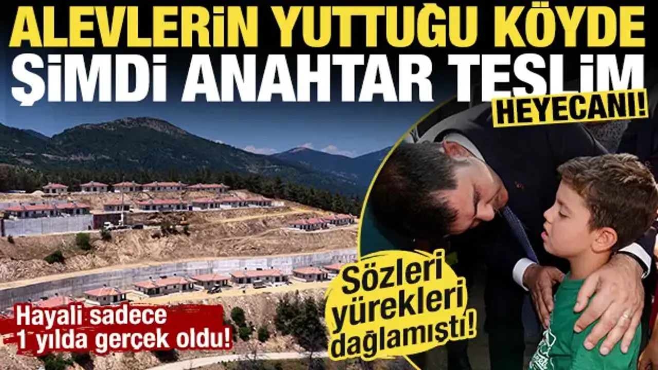 Bakan Kurum söz verdi, TOKİ 1 yılda bitirdi: Yangınının yaraları yöresel mimariyle sarıldı