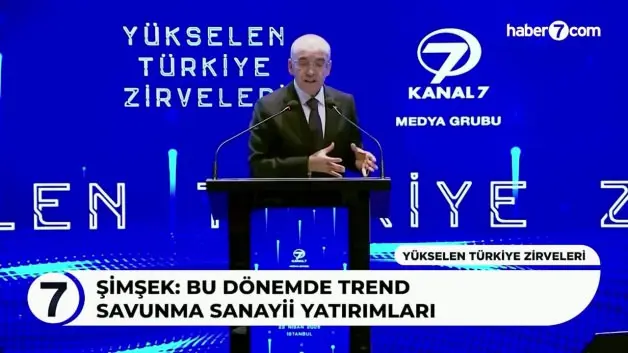 Bakan Şimşek'ten Kanal 7 Medya Grubu 'Yükselen Türkiye Zirveleri'nde yapay zeka çağına vurgu!
