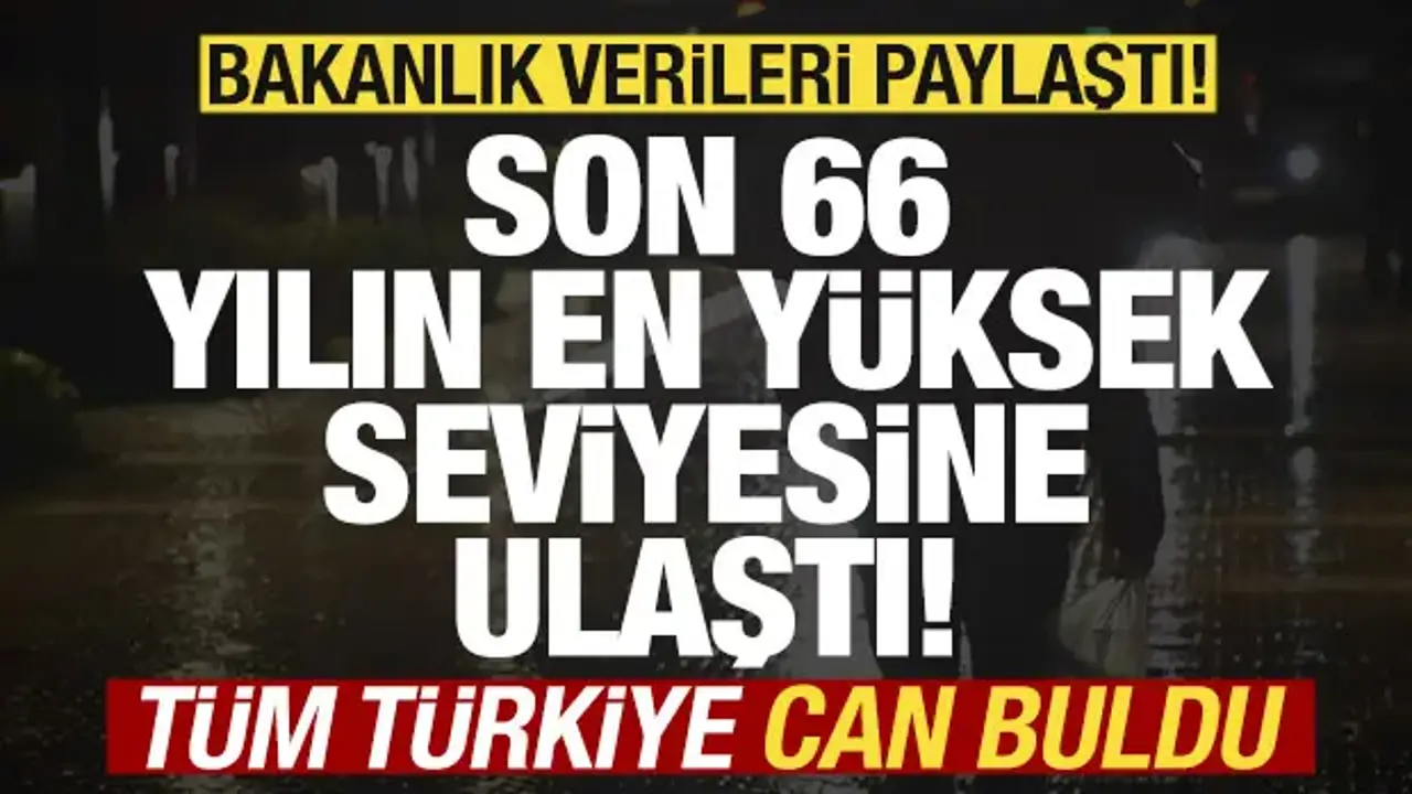 Bakanlıktan müjdeli haber! Son 66 yılın en yüksek seviyesine ulaştı! Türkiye can buldu