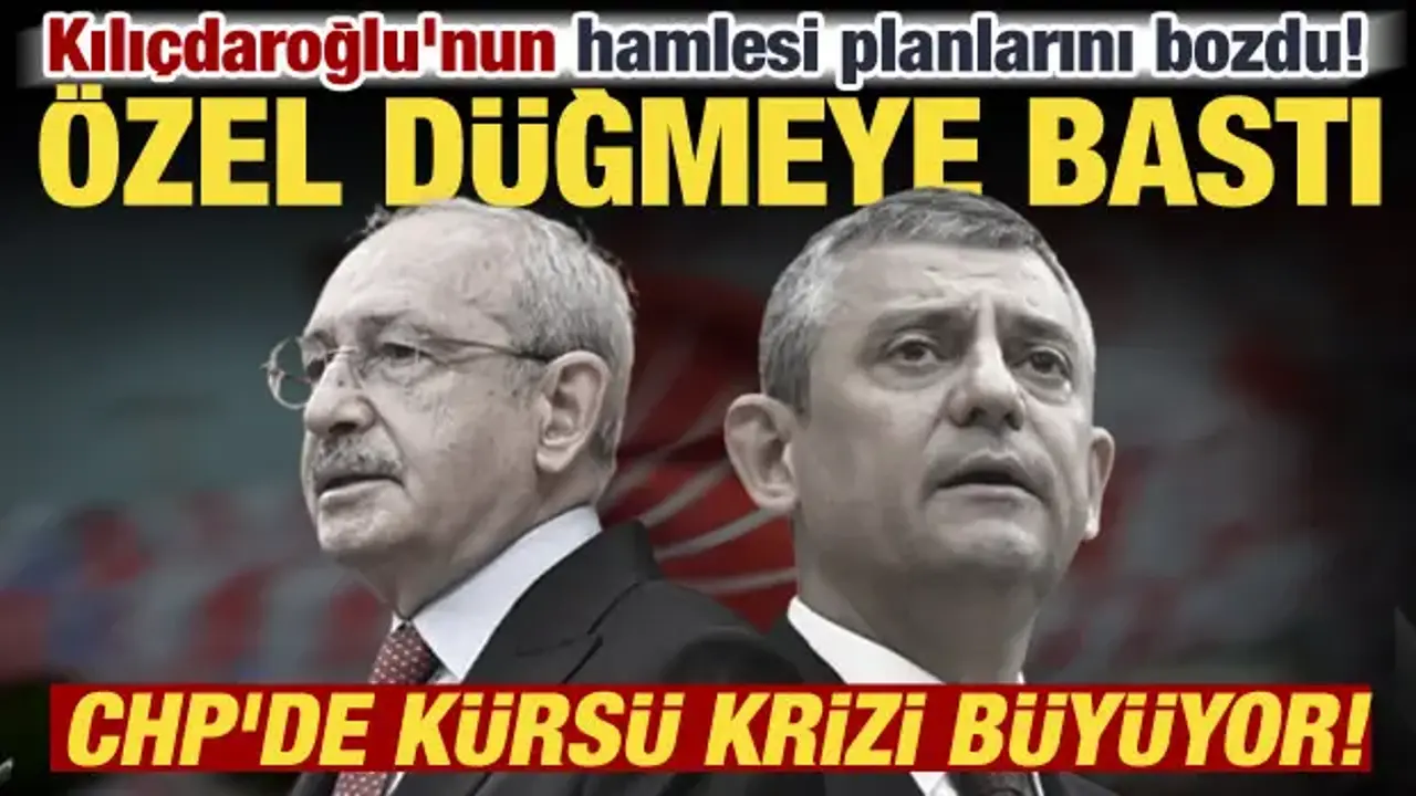 CHP'de grup toplantısı krizi! Kılıçdaroğlu'ndan sonra Özel'den jet hamle: Ben yapacağım