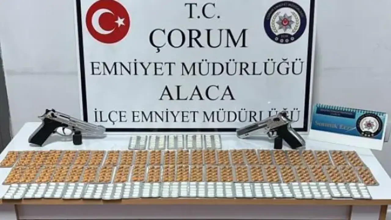Çorum’da 756 adet sentetik ecza hapı ele geçirildi: 1 tutuklama