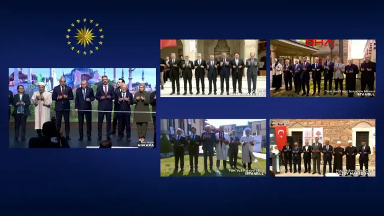 Cumhurbaşkanı Erdoğan, 202 vakıf eserini dualarla açtı