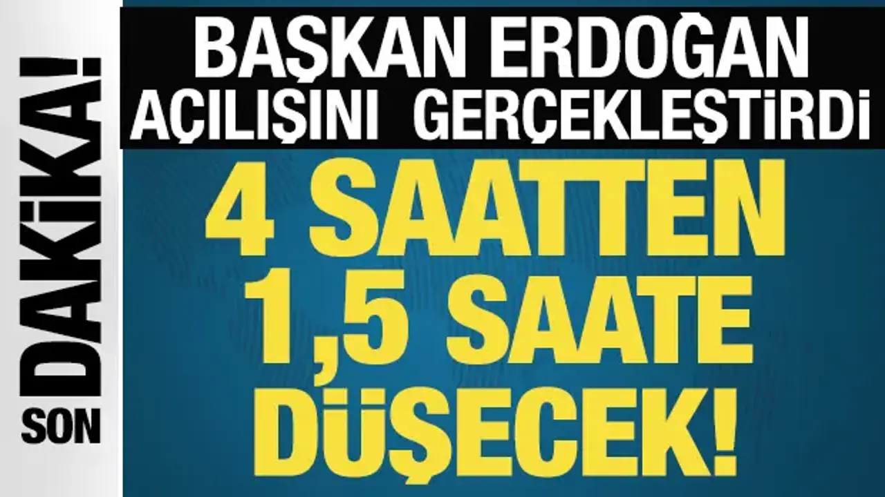 Cumhurbaşkanı Erdoğan Çerkezköy-Kapıkule Hızlı Tren Hattı'nın açılışında konuştu
