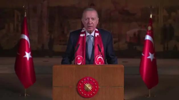 Cumhurbaşkanı Erdoğan'dan A Milli Futbol Takımı'na video mesaj
