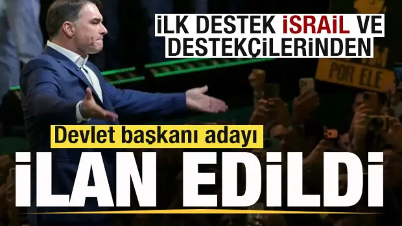 Devlet başkanı adayı ilan edildi! İlk destek İsrail ve destekçilerinden geldi