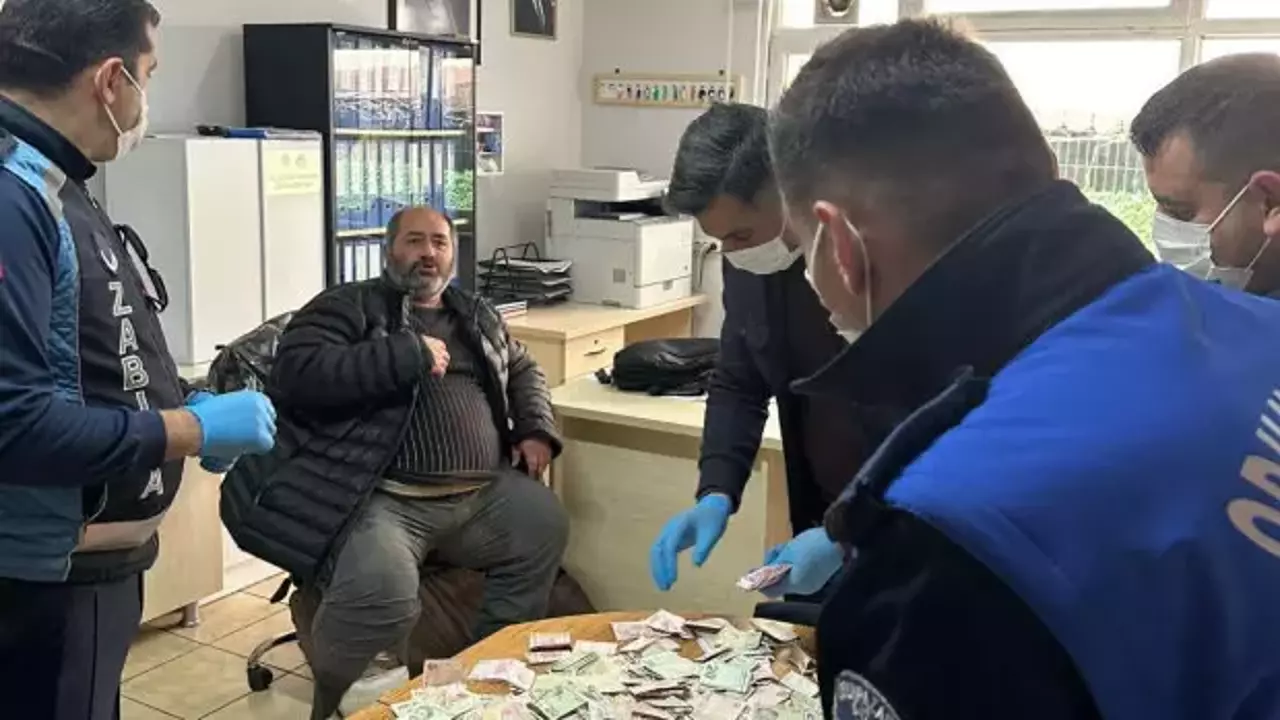 Dilencinin üzerinden çıkan para şaşırttı!