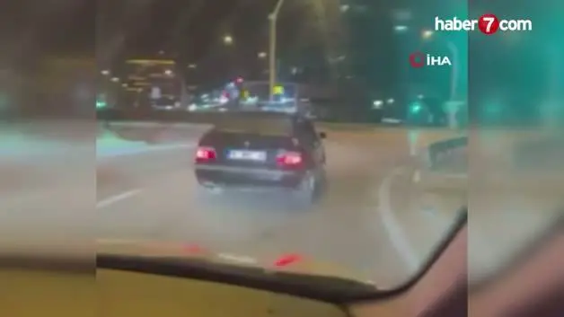 Drift atarken kazadan kıl payı kurtuldu