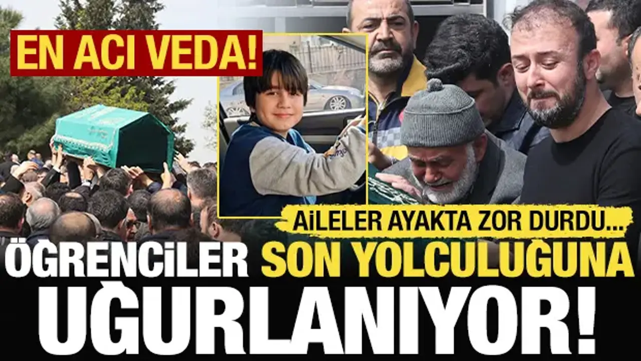 En acı veda: Okul saldırısında hayatını kaybeden öğrenciler uğurlanıyor!
