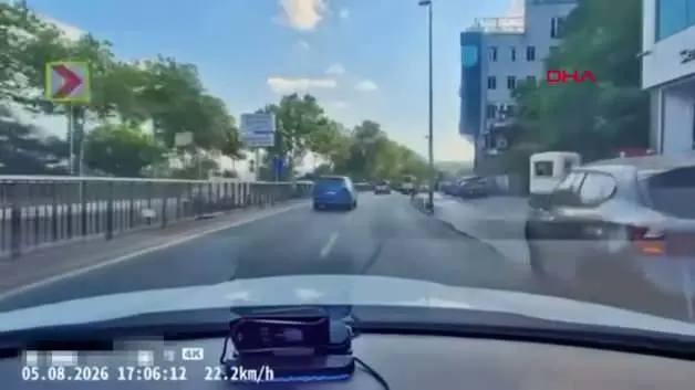 Eyüpsultan'da trafikte tartıştığı sürücünün önünü kesti: 'Kafanı keserim'