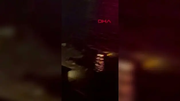Fren yerine gaza basınca denize uçtu: