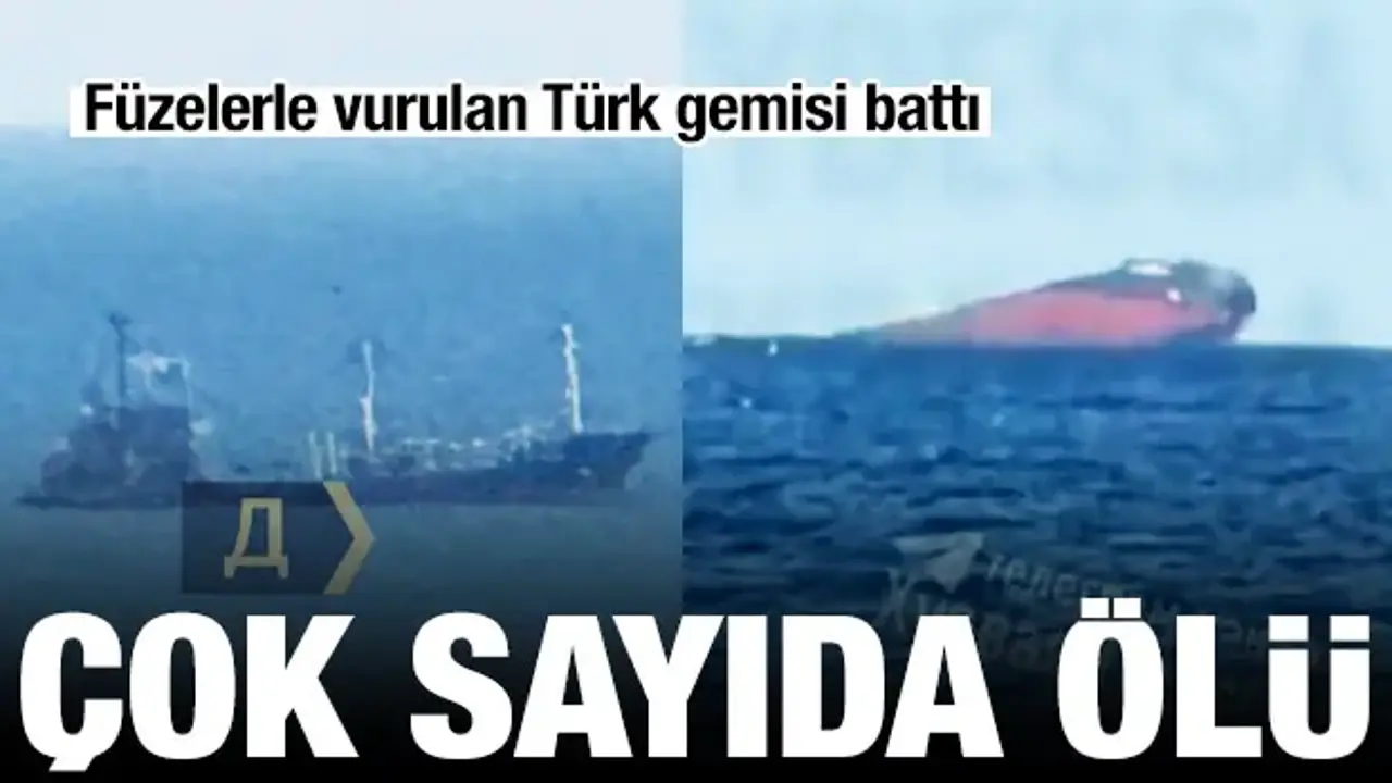 Füzelerle vurulan Türk gemisi battı: Çok sayıda ölü