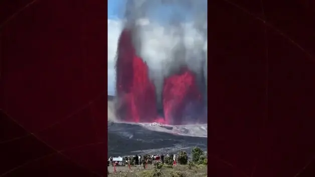 Görüntüler yapay zeka değil gerçek! Kilauea Yanardağı 300 metreye kadar lav püskürttü