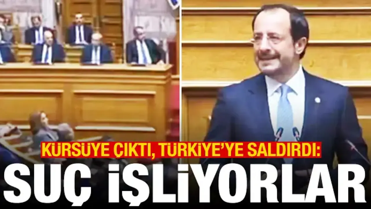 Hristodulidis kürsüden Türkiye'ye saldırdı! AB'ye 