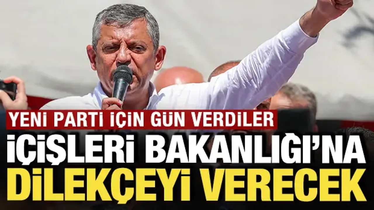 İçişleri Bakanlığı'na dilekçeyi sunacak: Yeni parti için gün verdiler