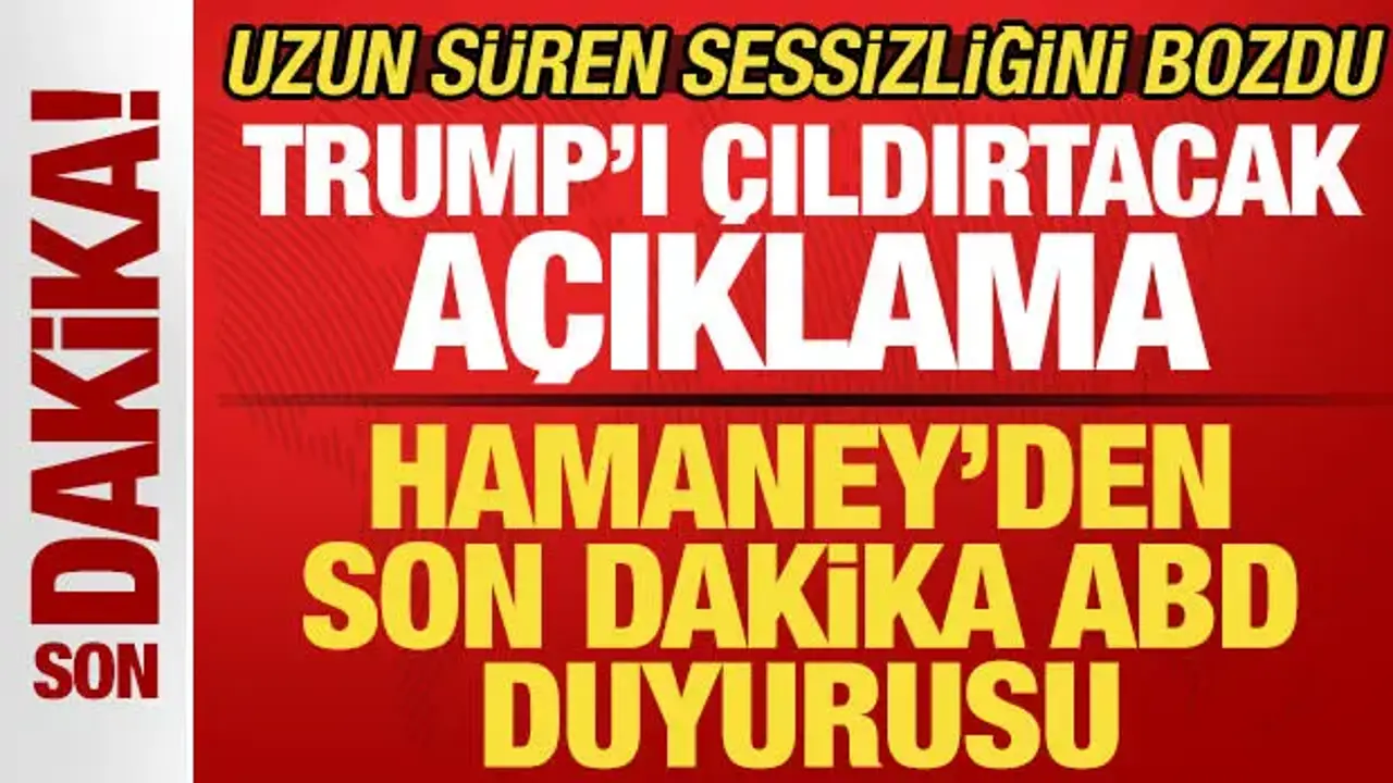 İran lideri Hamaney'den son dakika ABD duyurusu! Trump'ı çıldırtacak açıklama