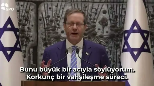İsrail Cumhurbaşkanı itiraf etti: İsrail toplumu hayvanileşti
