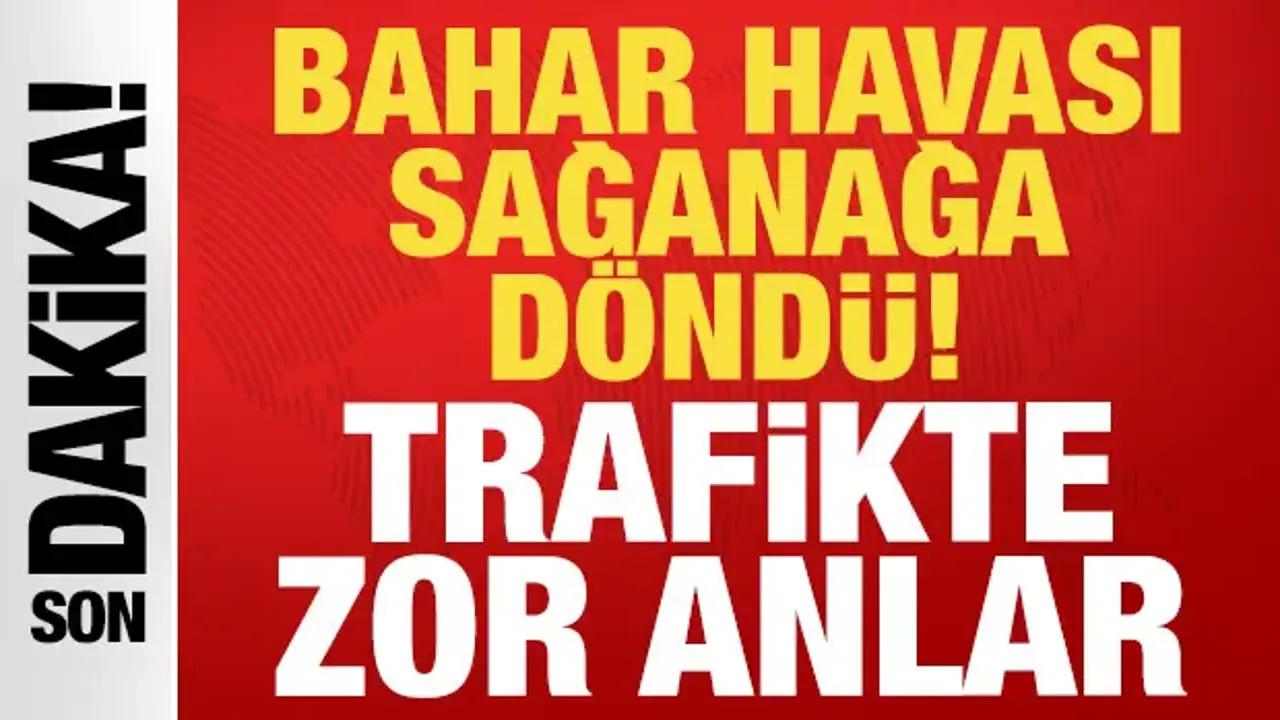 İstanbul'da bahar havası bir anda sağanağa döndü: Trafikte zor anlar...