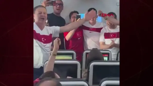 İstanbul’dan San Francisco’ya giden uçaklarda milli takım coşkusu