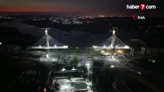 İstanbul'un siluetine yeni simge: Kanal İstanbul'un ilk köprüsü yükseliyor