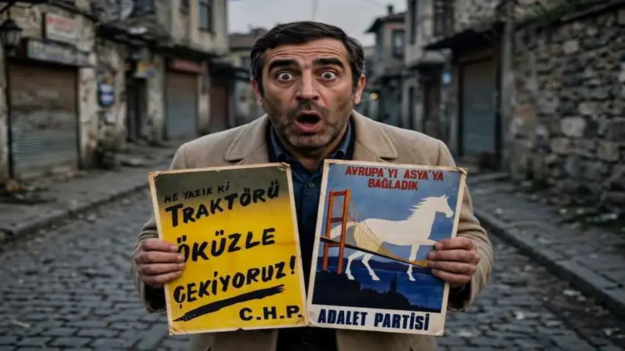 İşte siyasi partilerin en eski seçim afişleri! Neler kullanılmış neler...
