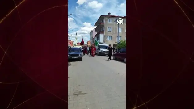 Karabük'te damat kız evine mehter takımıyla yürüdü