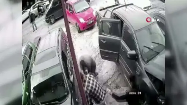 Kayseri'deki oto tamircisinde kanlı saldırı kamerada