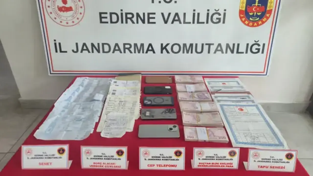 Keşan’da tefeci şebekesine darbe: 2 aylık takip milyonluk senetlerle bitti!