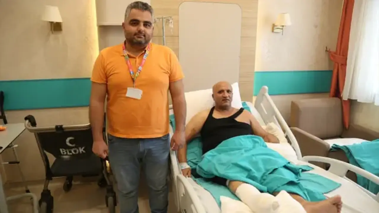 Kolu kopan teknisyenin kesilecek ayağı Erzurum'da kurtarıldı