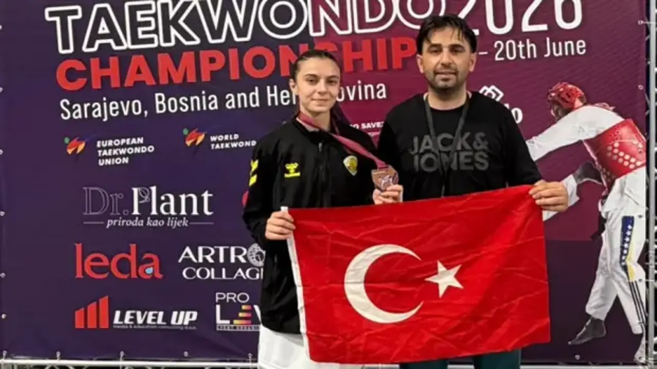 Konya Büyükşehir Belediyesporlu Emine Rana Adıgüzel Avrupa üçüncüsü oldu