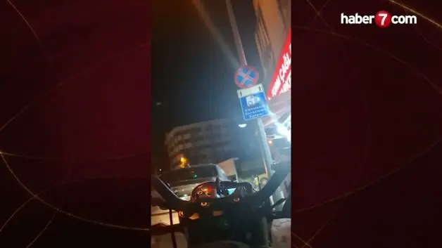 Konya'da motosikletliye saldıran otomobil sürücüsüne para cezası kesilirken aracı trafikten men edildi