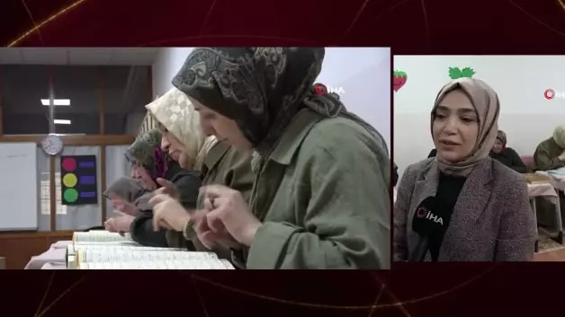 Kur'an-ı Kerim aşkı engel tanımıyor! İşitme engelli kadınlar herkesi duygulandırdı