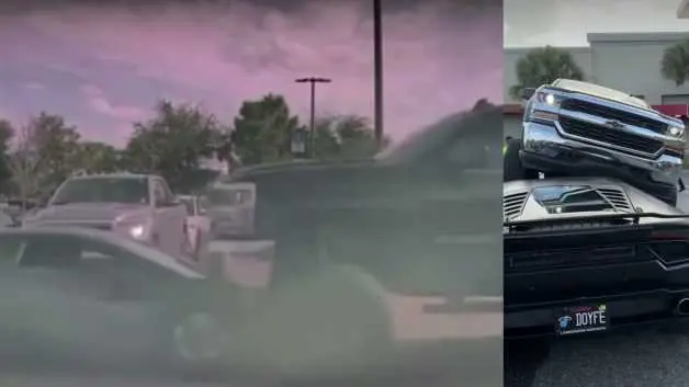 Lamborghini’yi görmedi, üzerine çıktı!