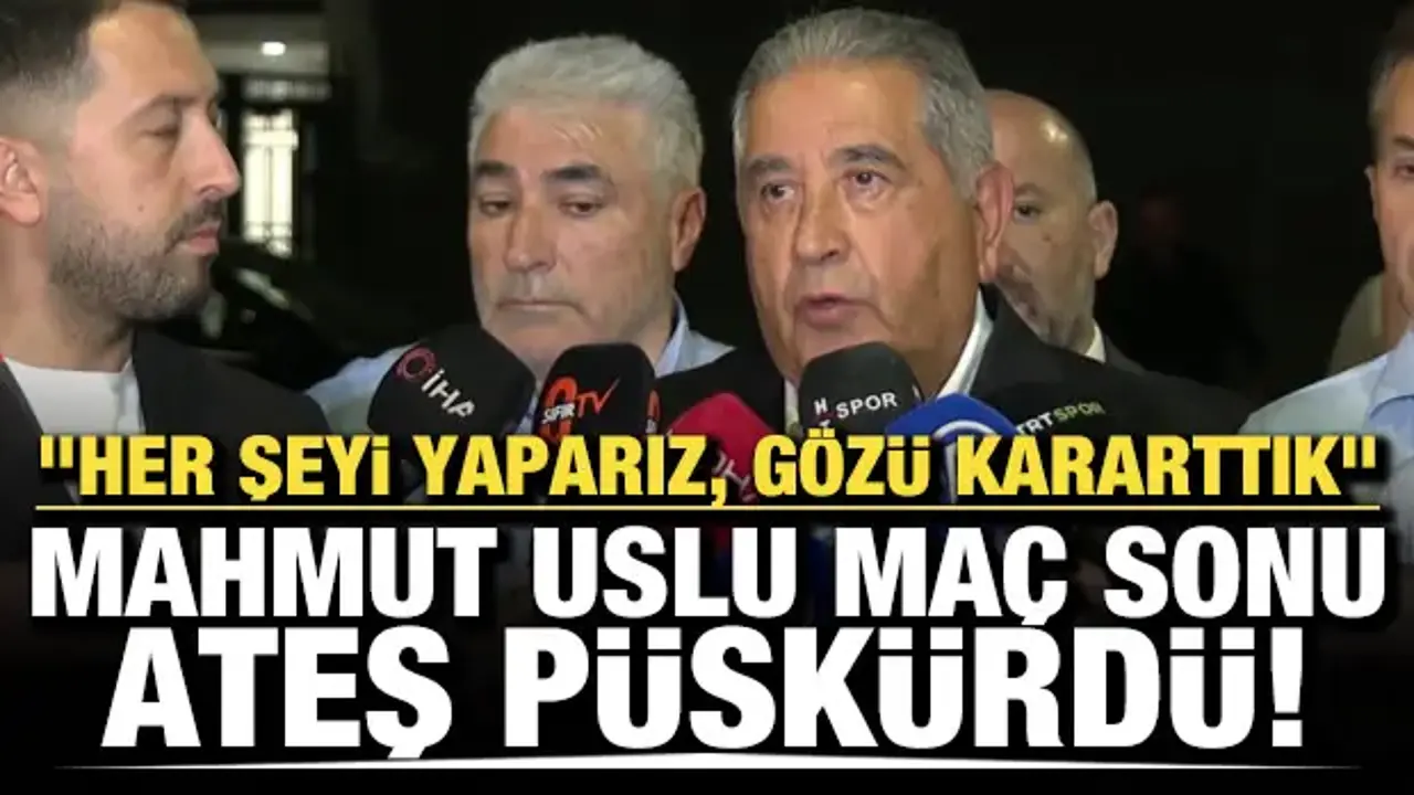 Mahmut Uslu maç sonu ateş püskürdü! 