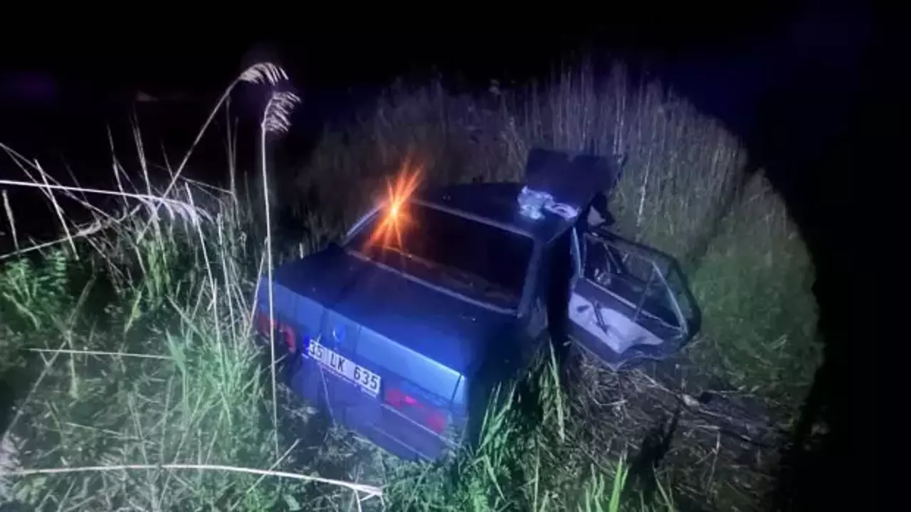 Manisa'da korkunç kaza: Otomobil kanala uçtu! Ölü ve yaralılar var!