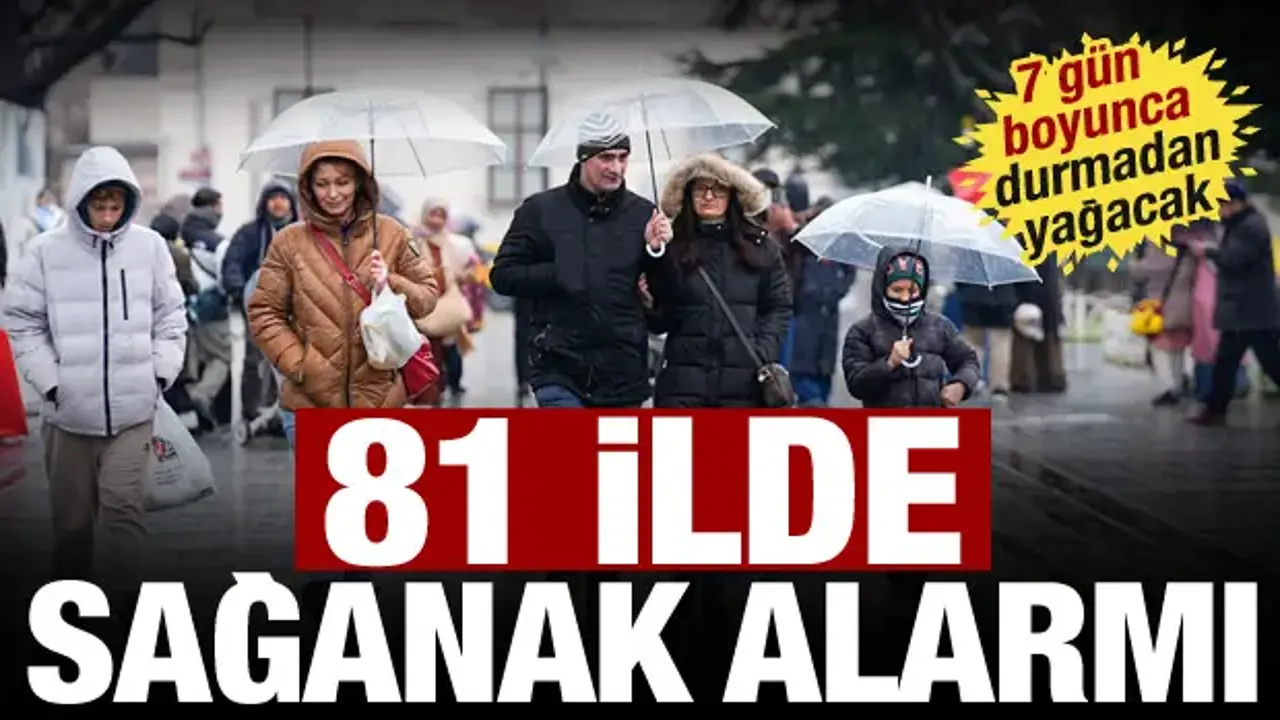 Meteoroloji alarm verdi! Türkiye’ye 7 gün boyunca sağanak geliyor