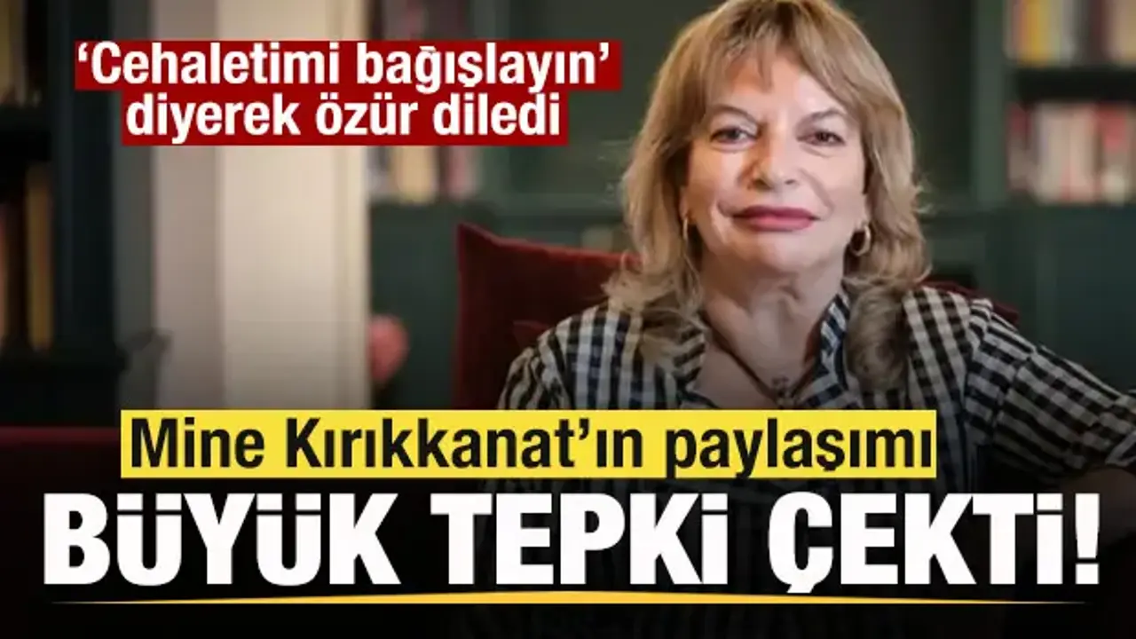 Mine Kırıkkanat’ın paylaşımına tepki yağdı! 'Cehalet' diyerek özür diledi