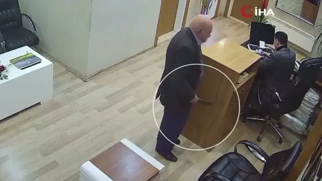 Ordu’da belediye başkanının sekreterine saltırlı saldırı anı kamerada