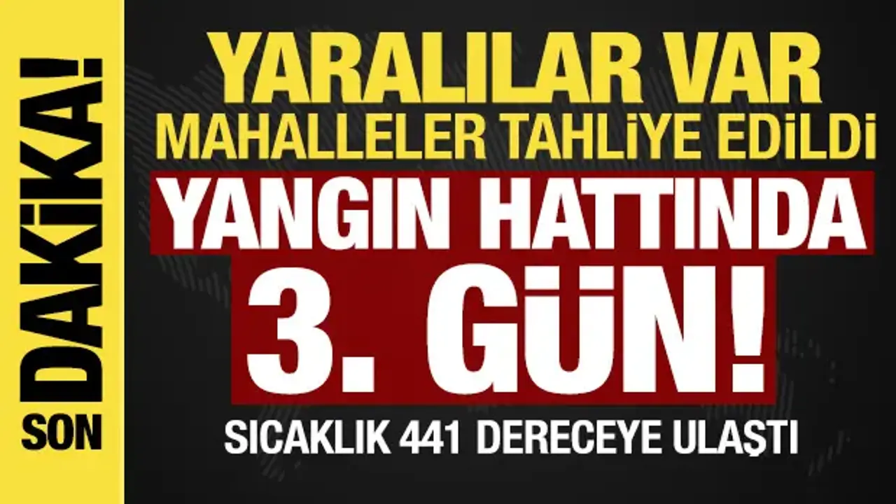 Orman yangınlarında 3. gün! Mahalleler tahliye edildi, yaralılar var!