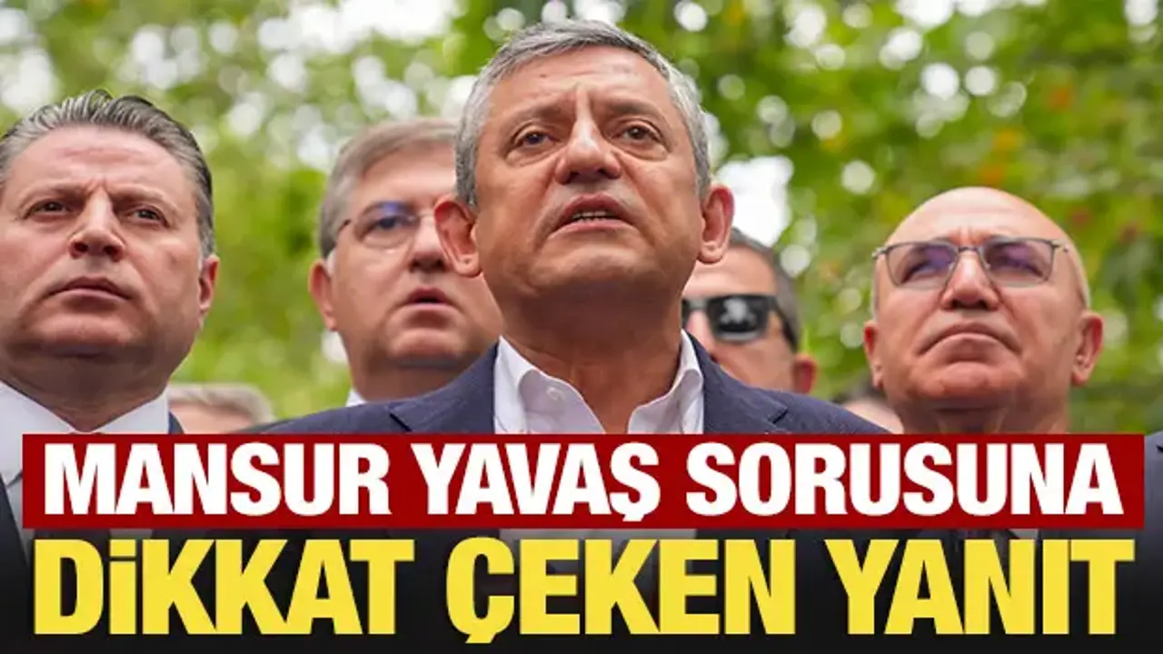 Özgür Özel'den son dakika Mansur Yavaş açıklaması
